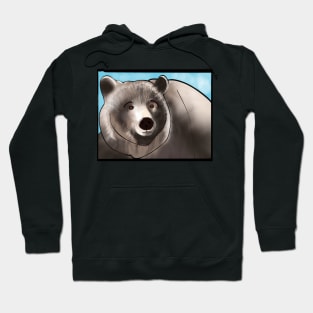 Bear within the outline of Wyoming Hoodie